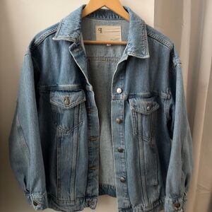 Pilcro Anthropologie Blue Denim Boyfriend Jacket